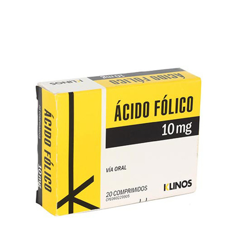 ACIDO FOLICO 10mg 20COMP KLINOS