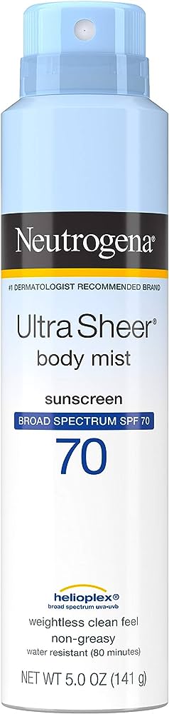 NEUTROGENA ULTRA SHEER BROAD BODY MIST SPF 70 141G