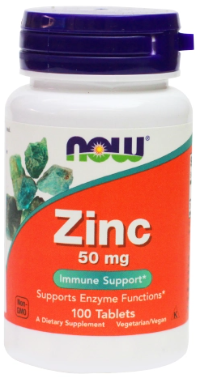 ZINC 50MG X 100 TAB NOW