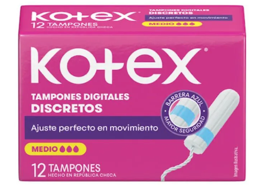 KOTEX TAMPONES FLUJO INTENSO  X 12 UND.