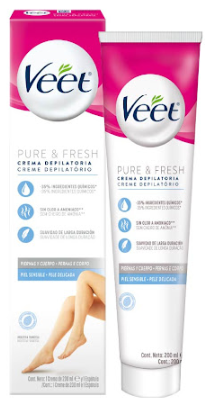 CREMA DEPILATORIA VEET PIERNAS Y CUERPO PIEL NORMAL X 200ML