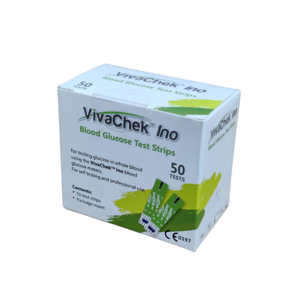 VIVACHEK INO  BLOOD GLUCOSE TEST STRIPS X 50 TEST