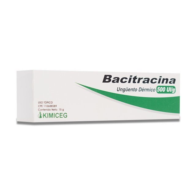 BACITRACINA 500UI/G 15g UNGUENTO TÓPICO KIMICEG