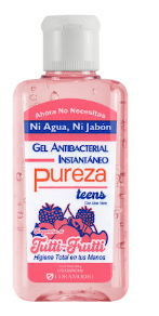 PUREZA TEENS TUTTY-FRUTTY GEL ANTIBACTERIAL 80G