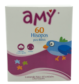 AMY HISOPOS PARA BEBES X 60 UNID.
