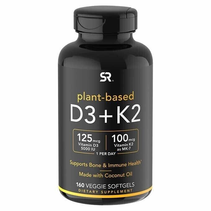 D3+ K2 5000UI + 100MCG 160CAPS SPORTS RESEARCH