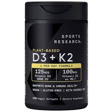 D3+ K2 5000UI + 100MCG 160CAPS SPORTS RESEARCH
