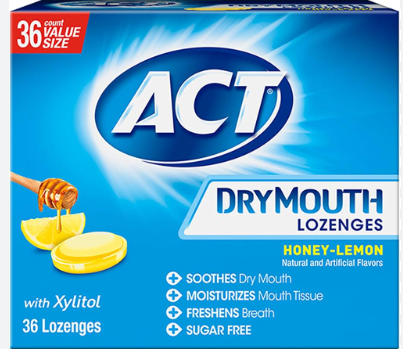ACT DRY MOUTH SUGAR FREE MIEL-LIMON CON XYLITOL X 36 LOZENGES