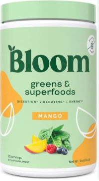 BLOOM NUTRITION GREEN AND SUPERFOODS MANGO X 25 SERVINGS 141G