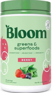 BLOOM NUTRITION GREEN AND SUPERFOODS MIXED BERRY 25 SERVINGS 136G