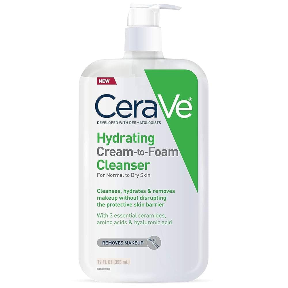 CERAVE HYDRATING CREAM TO FOAM FACIAL CLEANSER  355ML