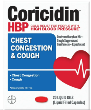 CORICIDIN HBP CHEST CONGESTION AND COUGH X 20 TAB