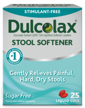 DULCOLAX STOOL SOFTENER LAXATIVE 25 TABLETS