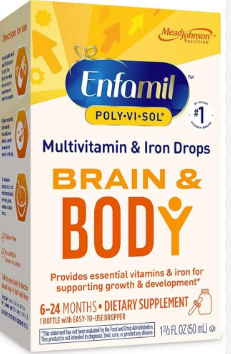 ENFAMIL POLY-VI.SOL LIQUID MULTIVITAMIN SUPLEMENT AND IRON FOR INFANTS AND TODDLERS 50ML