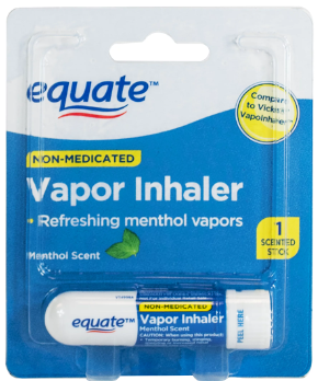 EQUATE NON-MEDICATED  VAPOR INHALER STICK FOR NASAL DESCONGESTION ESCENCIA DE MENTOL