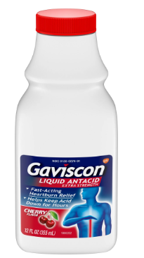 GAVISCON EXTRA STRENGH  LIQUID ANTIACID FOR HEARTBURN RELIEF CHERRY 355ML