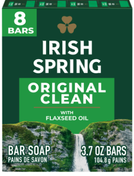 IRISH SPRING BAR SOAP FOR MEN PACK X 8 SOAP