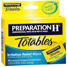 PREPARATION H 10 TOALLAS INDIVIDUALES
