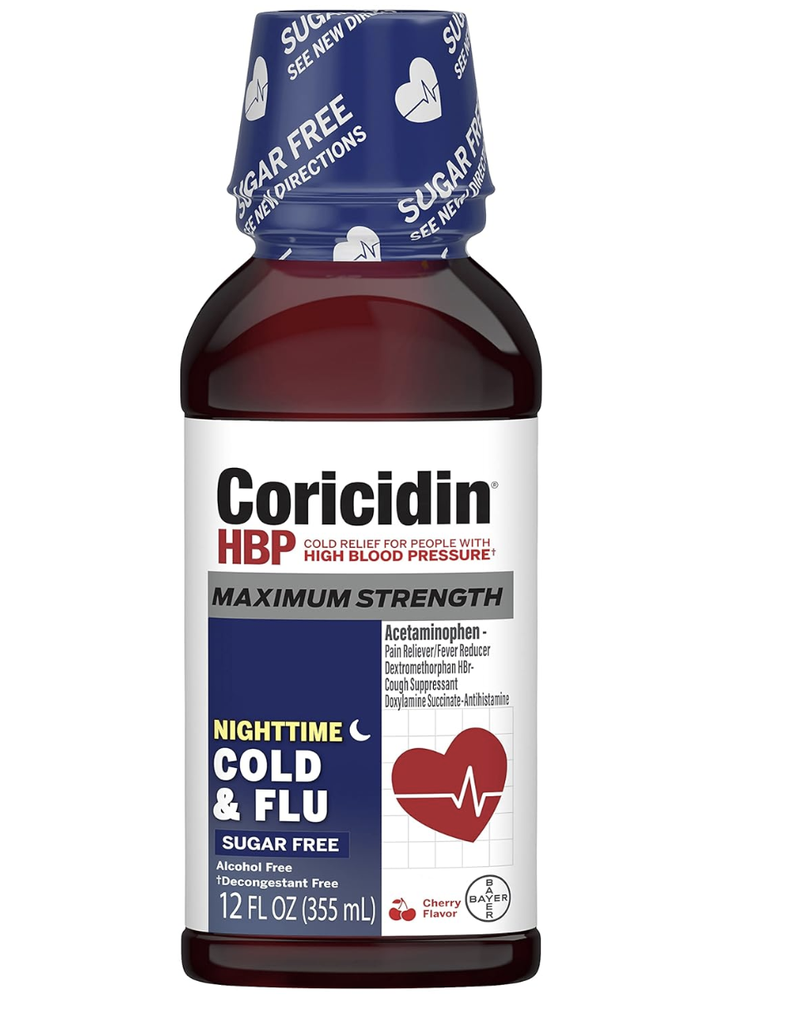 CORICIDIN HBP NIGHTTIME 355ML