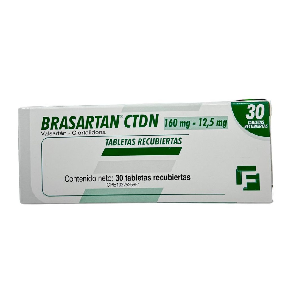 BRASARTAN CTDN 160mg-12.5mg x 30 TABLETAS