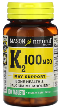 VITAMINA K2 100MCG  X 100TAB MASON NATURAL