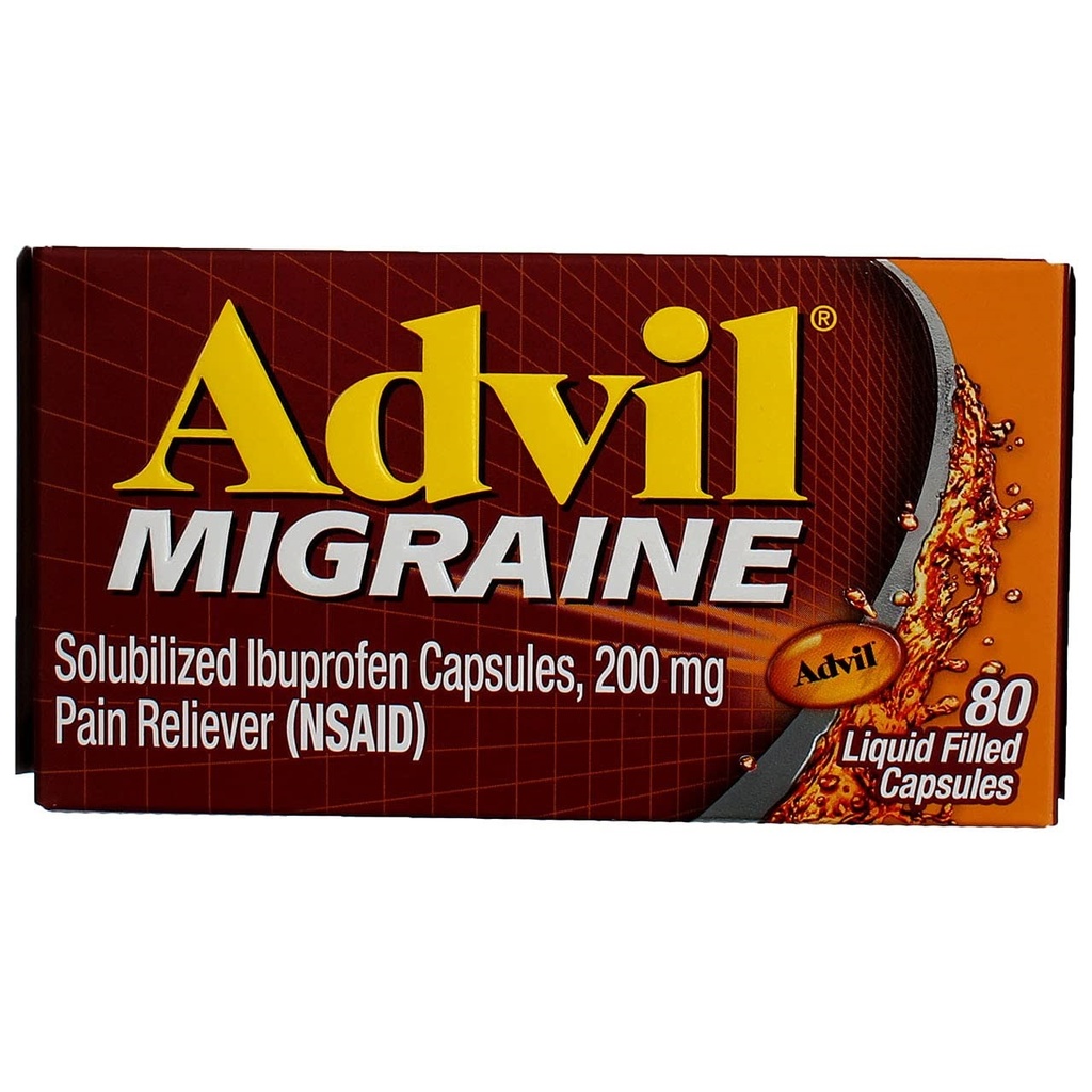 ADVIL MIGRAINE 200mg x 80 CÁPSULAS LIQUIDAS