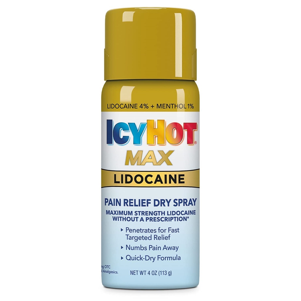 ICY HOT MAX LIDOCAINE DRY SPRAY 113G