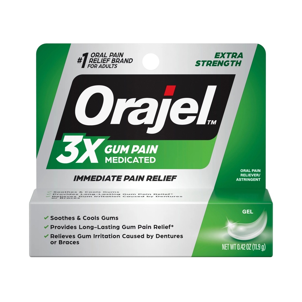 ORAJEL 3X  GUM INMEDIATE PAIN RELIEF 11,9G