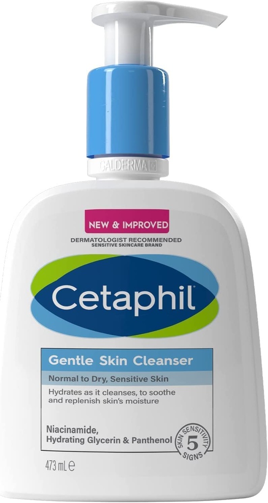 CETAPHIL GENTLE SKIN CLEANSER DRY TO NORMAL, SENSITIVE SKIN 473ML