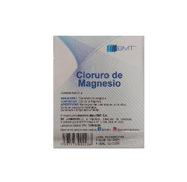 CLORURO DE MAGNESIO 25GR