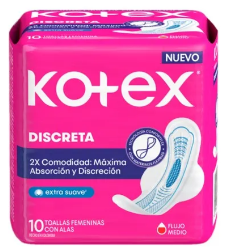 KOTEX CUIDADO AVANZADO 10 TOALLAS.