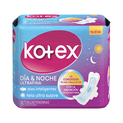 KOTEX DIA & NOCHE ULTRAFINA 8 TOALLAS.