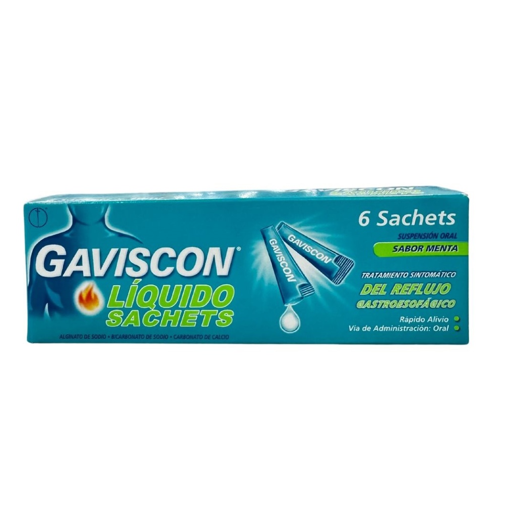 GAVISCON LIQUIDS SACHETS SABOR MENTA X 6 SACHETS