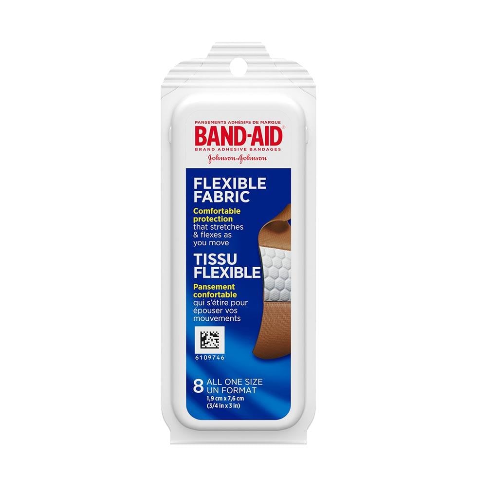 BAND-AID FLEXIBLE FABRIC COMFORTABLE PROTECTION X 8