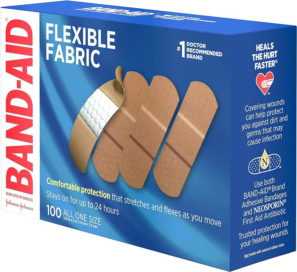 BAND-AID FLEXIBLE FABRIC COMFORTABLE PROTECTION X 100
