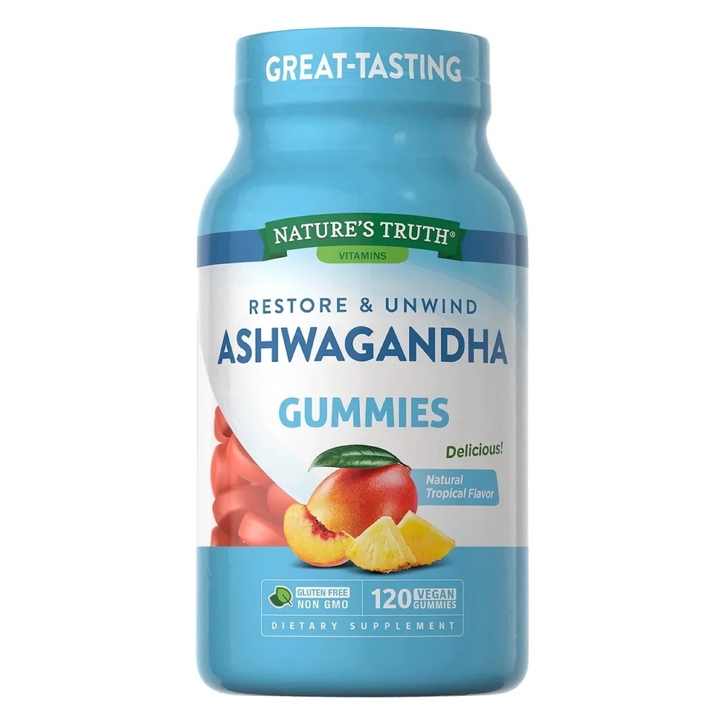 ASHWAGANDHA TROPICAL FLAVOR X 120 GUMMIES NATURES TRUTH