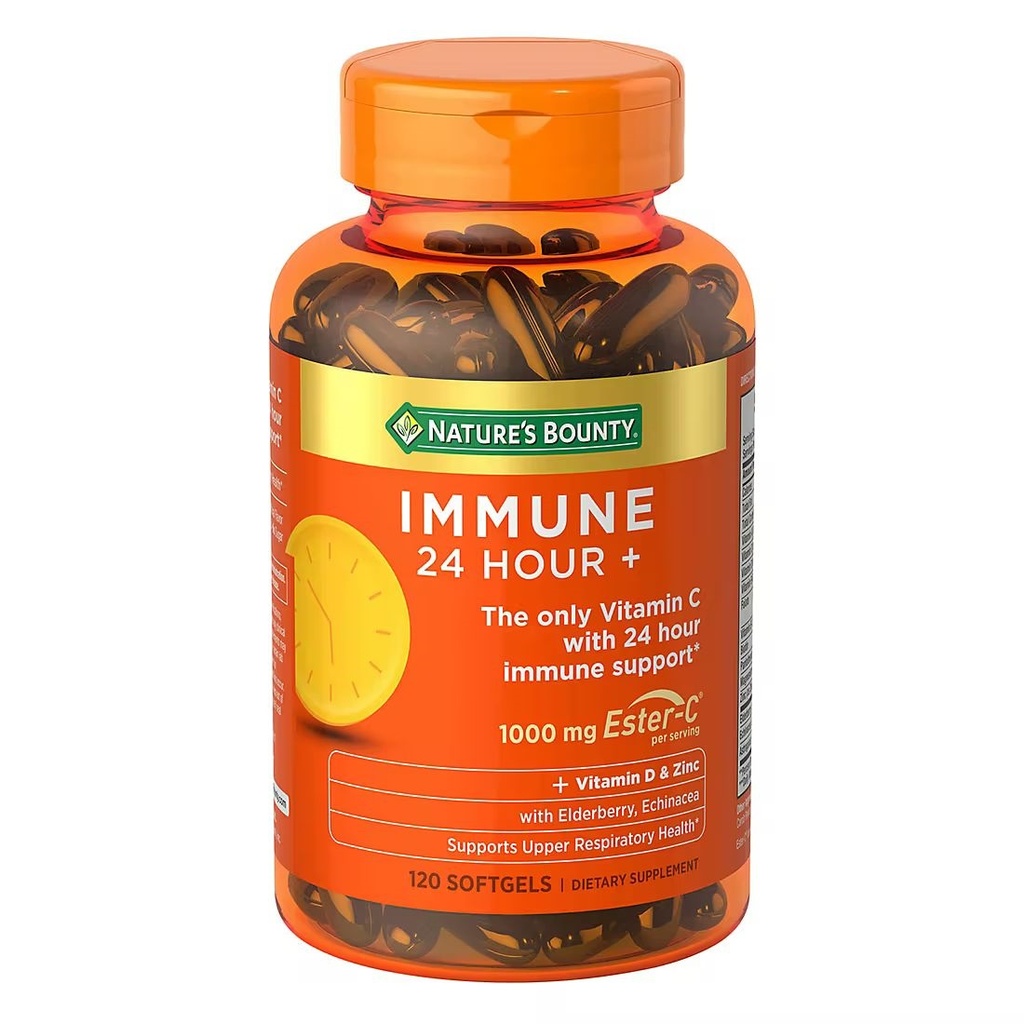 IMMUNE 24 HOUR+ VIT. C 1G X 120CAPS NATURES BOUNTY