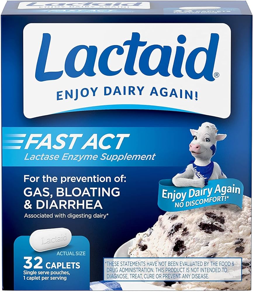 LACTAID FAST ACT GAS, BLOATING AND DIARRHEA X 32 TAB. MAST.