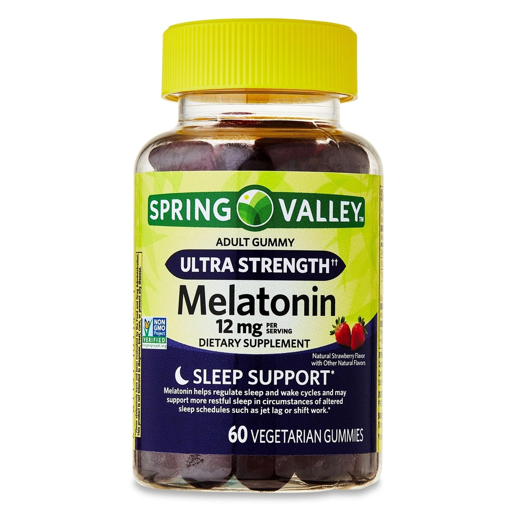 MELATONIN 12MG X 60GUM SPRING VALLEY