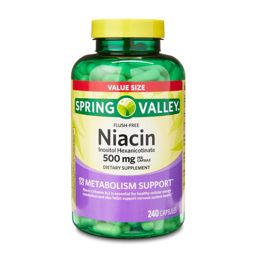 NIACIN 500MG X 240 CAPS SPRING VALLEY
