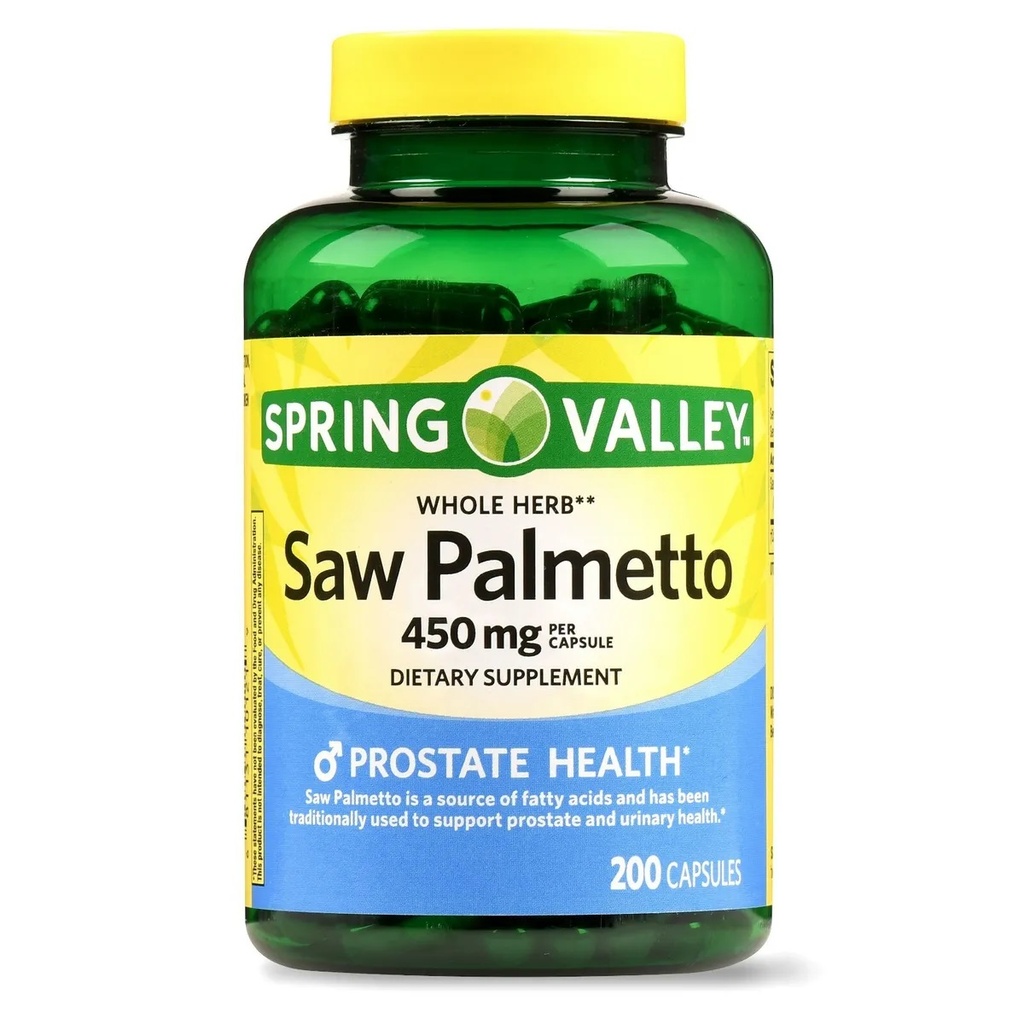 SAW PALMETTO  450mg x 200 CÁPSULAS SPRING VALLEY