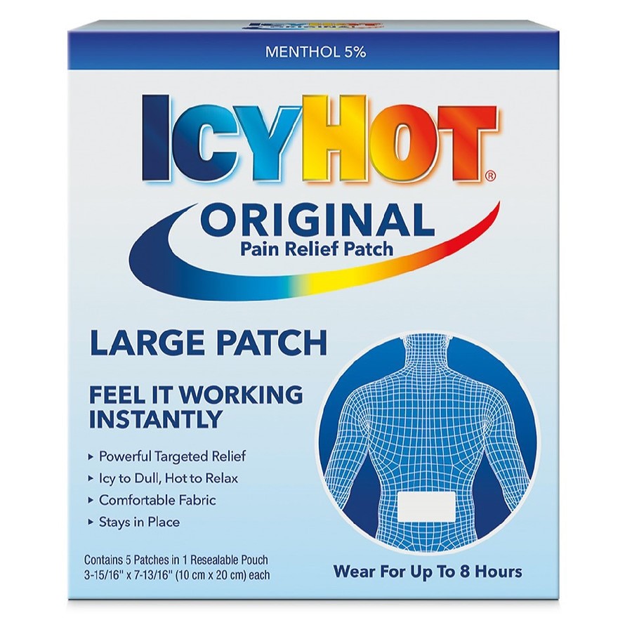 ICY HOT ORIGINAL LARGE PATCH 5% X 5 PATCH