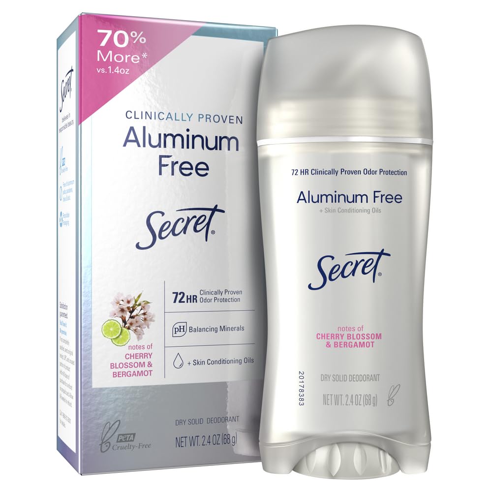 CLINICALLY PROVEN ALUMINUM FREE SECRET BLOSSOM AND BERGAMOT 70% MORE 68G