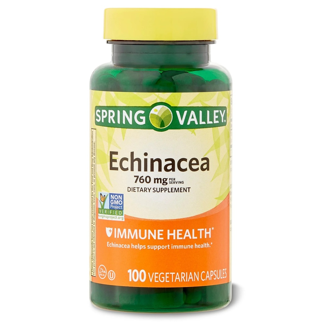 ECHINACEA 760MG X 100 CAPS SPRING VALLEY