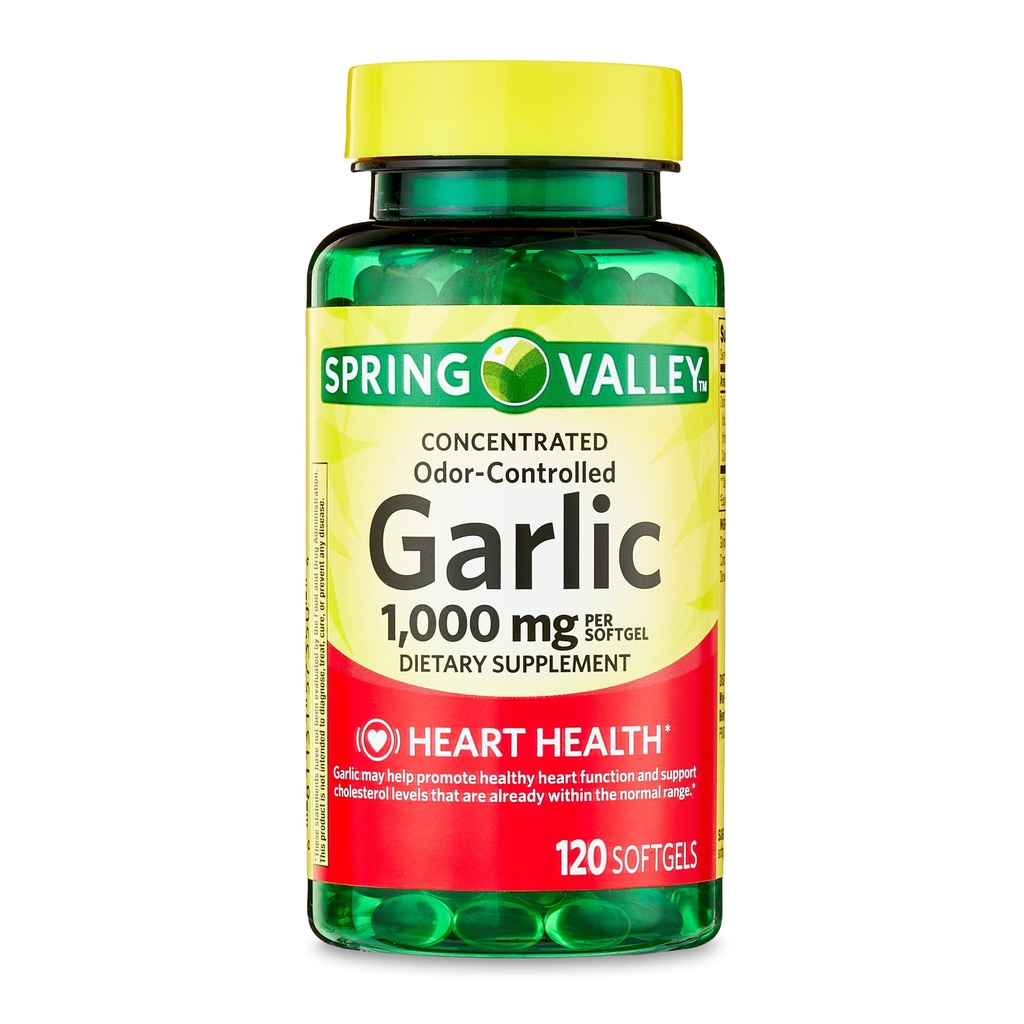 GARLIC 1000MG X 120 CAPS SPRING VALLEY