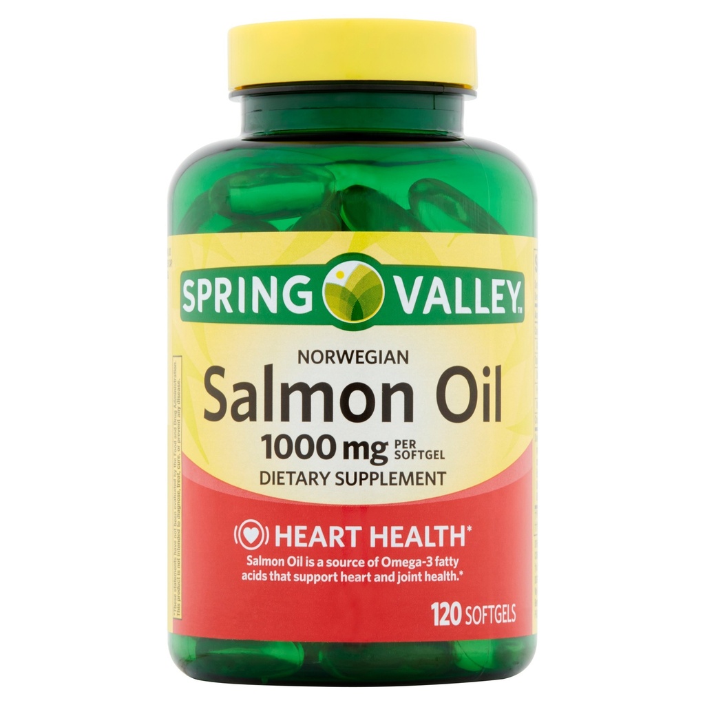 SALMON OIL 1000MG X 120 CAPS SPRING VALLEY