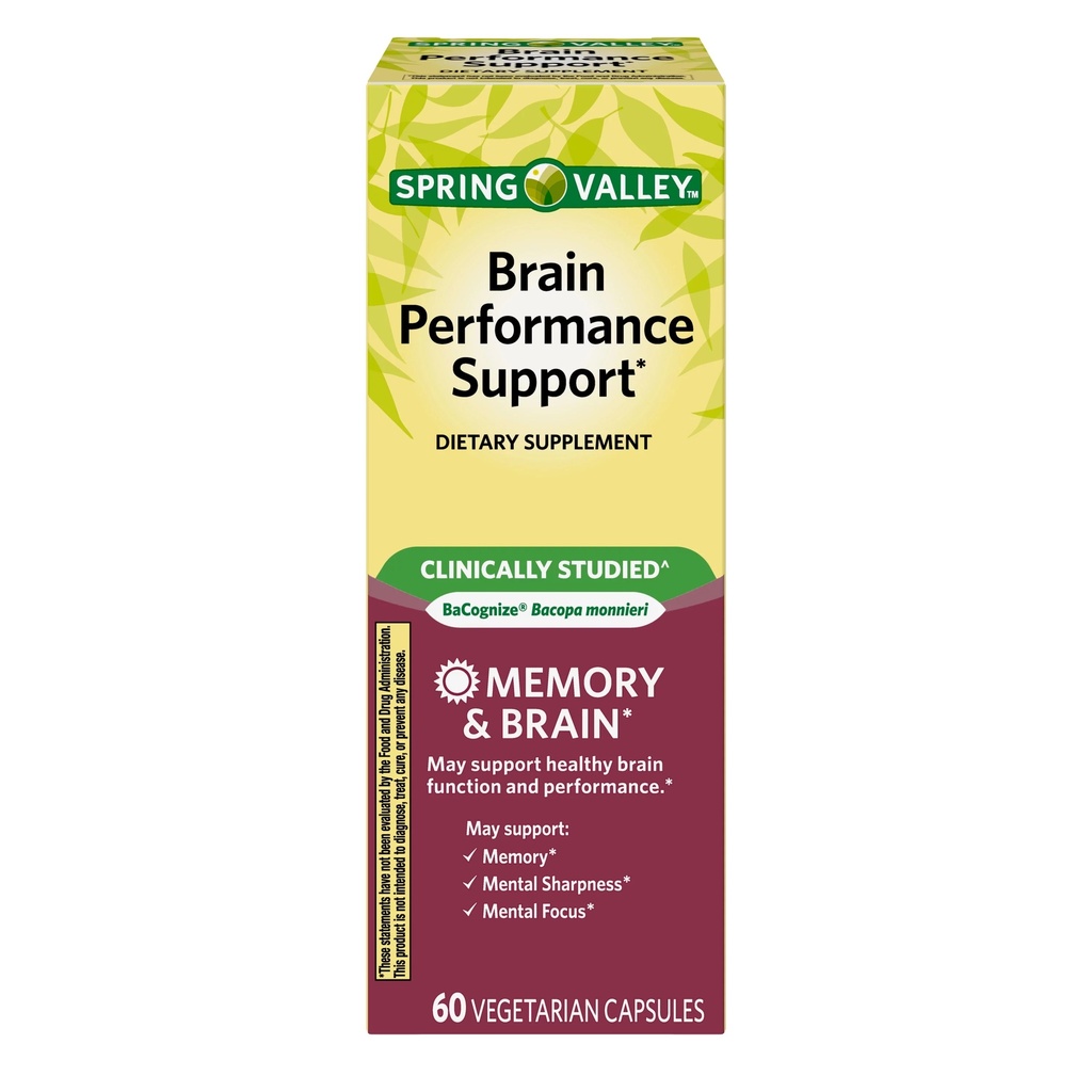 BRAIN PERFORMANCE SUPPORT  X 60 CAPS SPRING VALLEY
