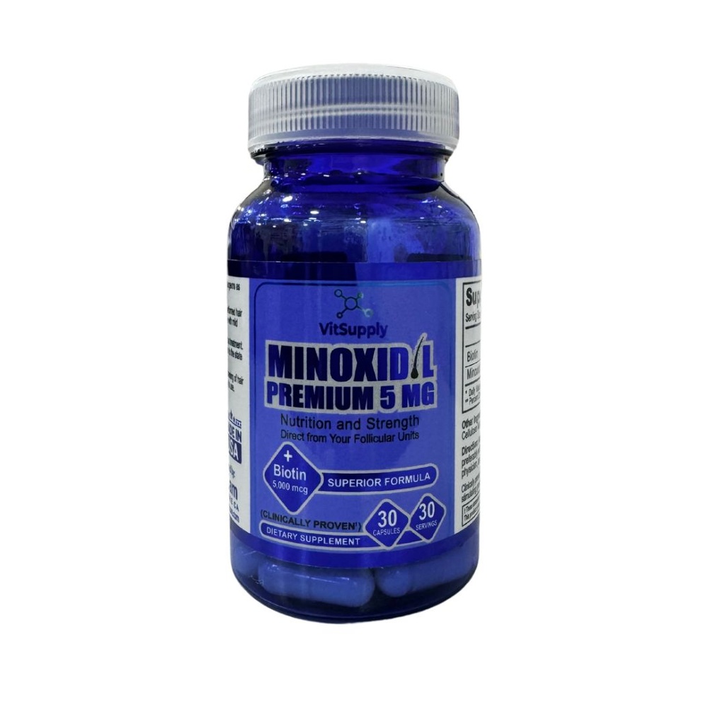 MINOXIDIL PREMIUM 5MG X 30 CAPS VITSUPPLY