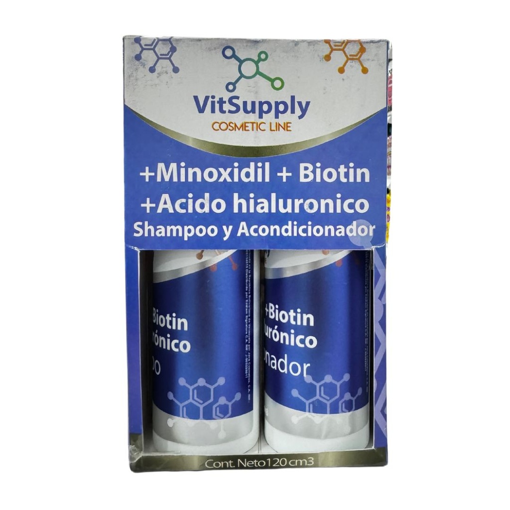 KIT SHAMPOO Y ACONDICIONADOR VITSUPPLY COSMETIC LINE 120ML/120ML