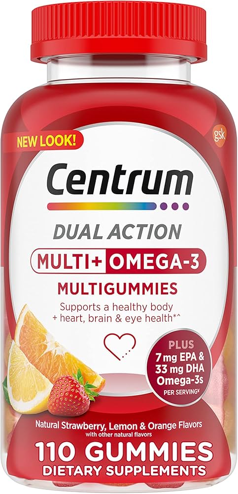 CENTRUM DUAL ACTION MULTI + OMEGA 3 X 110 GUMMIES